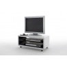 Tv-alus JEFF valge / must, 79x39xH35 cm