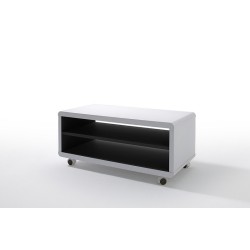 Tv-alus JEFF valge / must, 79x39xH35 cm