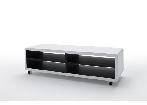 Tv-alus JEFF valge / must, 120x39xH35 cm