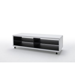 Tv-alus JEFF valge / must, 120x39xH35 cm