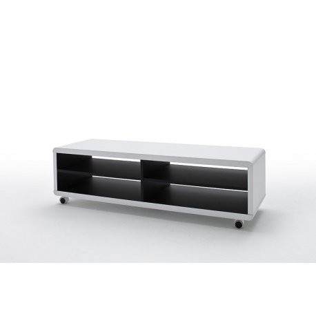 Tv-alus JEFF valge / must, 120x39xH35 cm