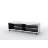 Tv-alus JEFF valge / must, 120x39xH35 cm