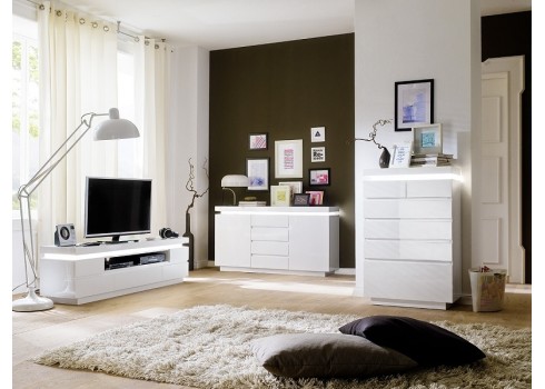 Tv-alus OCEAN valge, 175x40xH49, LED