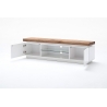 Tv-alus ROMINA valge / tamm, 175x40xH49 cm, LED