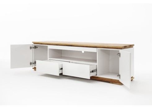 Tv-alus CHIARO valge / tamm, 202x40xH54 cm