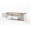 Tv-alus CHIARO valge / tamm, 202x40xH54 cm