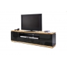 Tv-alus CHIARO must läige/ tamm, 202x40xH54 cm