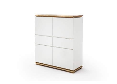 Kapp CHIARO valge / tamm, 102x40xH115 cm