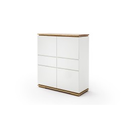 Kapp CHIARO valge / tamm, 102x40xH115 cm
