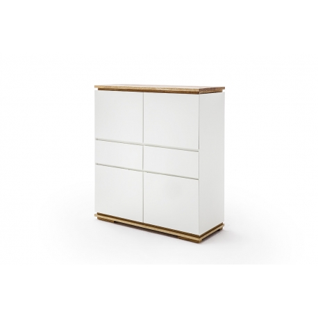 Kapp CHIARO valge / tamm, 102x40xH115 cm