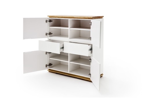 Kapp CHIARO valge / tamm, 102x40xH115 cm