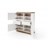 Kapp CHIARO valge / tamm, 102x40xH115 cm