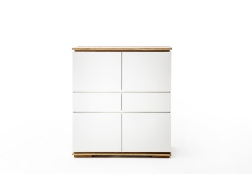 Kapp CHIARO valge / tamm, 102x40xH115 cm