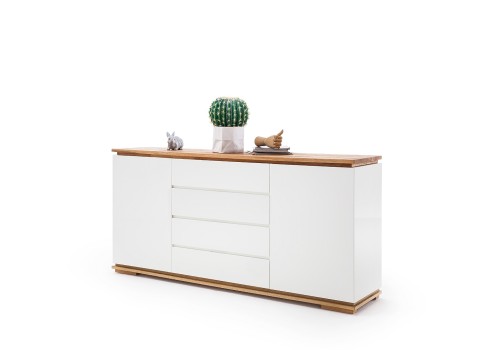 Kummut CHIARO valge / tamm, 172x40xH81 cm