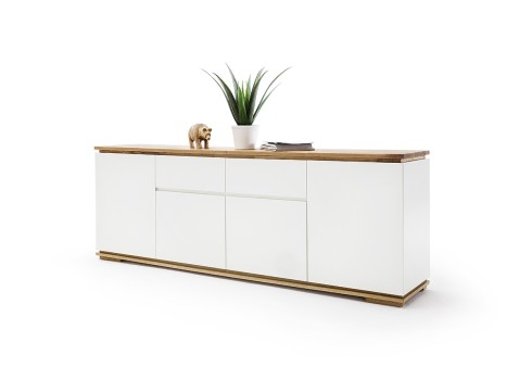 Kummut CHIARO valge / tamm, 182x40xH81 cm