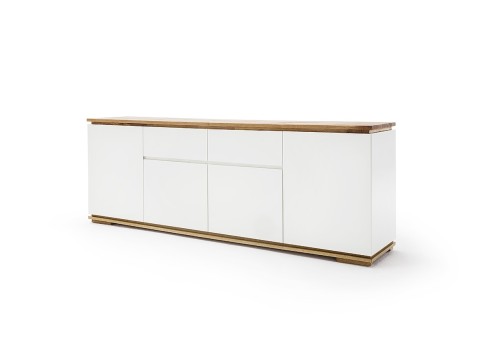 Kummut CHIARO valge / tamm, 182x40xH81 cm