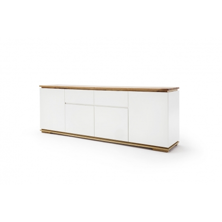 Kummut CHIARO valge / tamm, 182x40xH81 cm