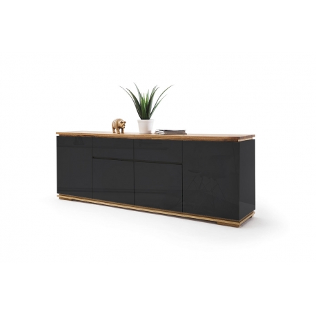 Kummut CHIARO must läige / tamm, 182x40xH81 cm