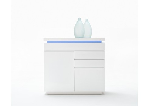 Kummut OCEAN valge läige, 120x40xH114 cm