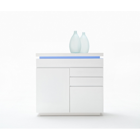 Kummut OCEAN valge läige, 120x40xH114 cm