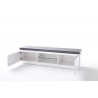 Tv-alus ATLANTA valge / hall, 175x40xH48 cm, LED