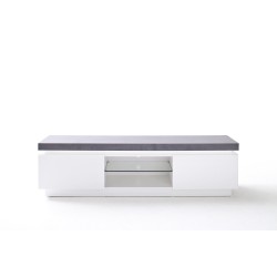 Tv-alus ATLANTA valge / hall, 175x40xH48 cm, LED