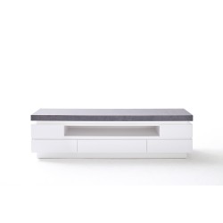 Tv-alus ATLANTA valge / hall, 175x40xH48 cm, LED