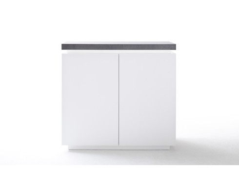 Kummut ATLANTA valge / hall, 120x40xH113 cm, LED