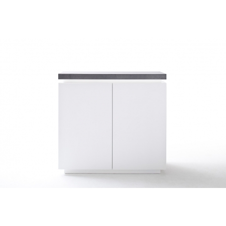 Kummut ATLANTA valge / hall, 120x40xH113 cm, LED