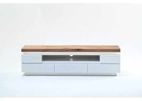 Tv-alus ROMINA valge / tamm, 175x40xH49 cm, LED