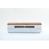 Tv-alus ROMINA valge / tamm, 175x40xH49 cm, LED