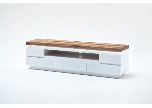 Tv-alus ROMINA valge / tamm, 175x40xH49 cm, LED