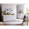 Kummut ROMINA valge / tamm, 200x40xH81 cm, LED