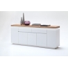 Kummut ROMINA valge / tamm, 200x40xH81 cm, LED