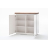Kummut ATLANTA valge / tamm, 120x40xH114 cm, LED