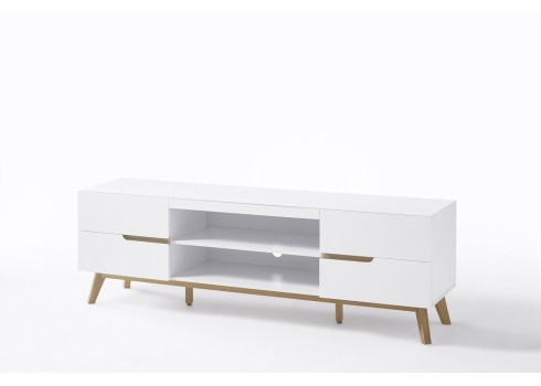 Tv-alus CERVO valge / tamm, 169x40xH56 cm