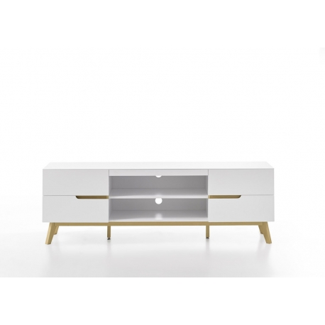 Tv-alus CERVO valge / tamm, 169x40xH56 cm