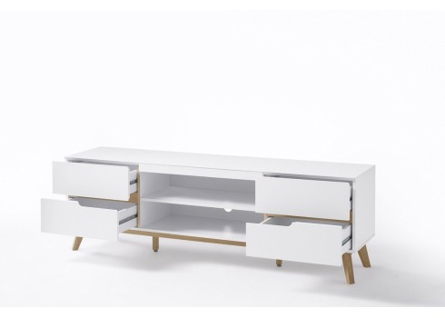 Tv-alus CERVO valge / tamm, 169x40xH56 cm