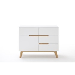 Kummut CERVO valge / tamm, 97x40xH76 cm