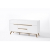 Kummut CERVO valge / tamm, 145x40xH76 cm
