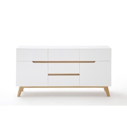 Kummut CERVO valge / tamm, 145x40xH76 cm