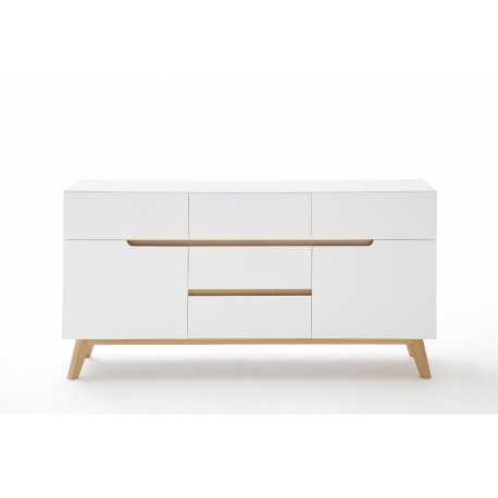 Kummut CERVO valge / tamm, 145x40xH76 cm