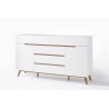 Kummut CERVO valge / tamm, 169x40xH101 cm