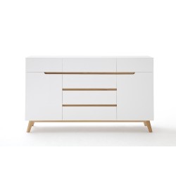 Kummut CERVO valge / tamm, 169x40xH101 cm