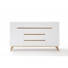 Kummut CERVO valge / tamm, 169x40xH101 cm