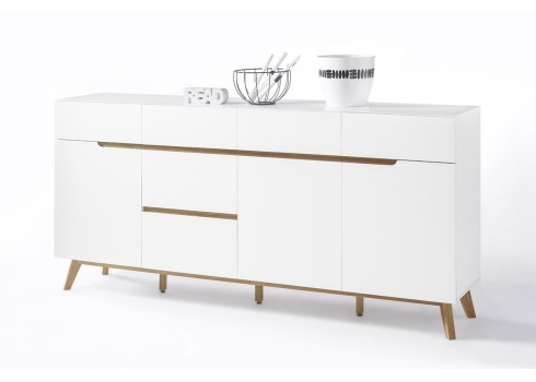 Kummut CERVO valge / tamm 193x40xH95 cm
