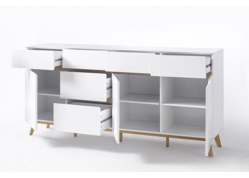 Kummut CERVO valge / tamm 193x40xH95 cm