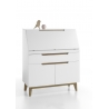 Bürookapp CERVO valge / tamm, 97x40x113 cm