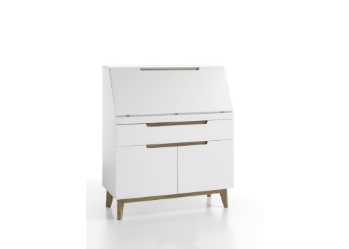 Bürookapp CERVO valge / tamm, 97x40x113 cm