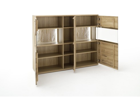 Vitriinkapp SANTORI tamm, 150x37x121 cm